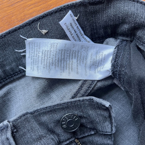 💀 Madewell 9” Mid-Rise Skinny Jeans in Black Sea - Size 23 💀 - Picture 4 of 10